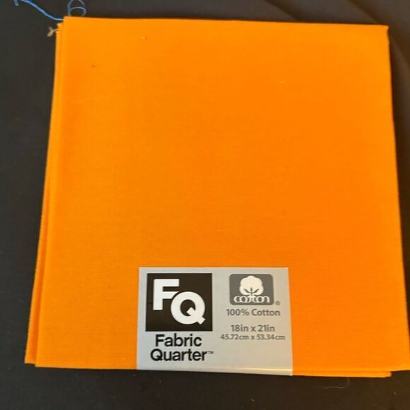 4 NEW Orange Solid Fabric Fat Quarters 18” x 21” - Picture 3 of 4